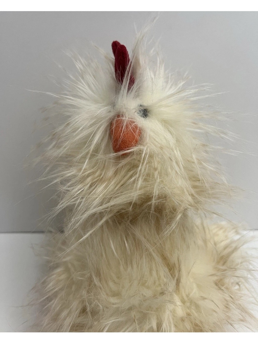 Jellycat Chelsea Chicken Rooster Plush Toy 11" Pet Stuffed Animal Fuzzy Silkie - Picture 2 of 14